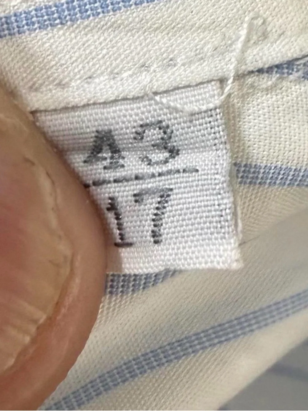 Men's Light Blue Stripe Dress Shirt - Picture 7 of 7